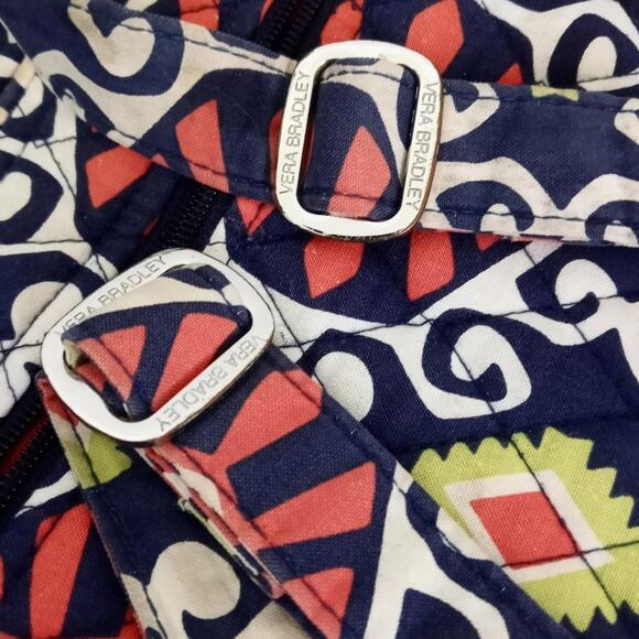 Vera Bradley Backpack HTF Sun Valley Large Zip Travel Pockets Adjustable Strap - Picture 10 of 12